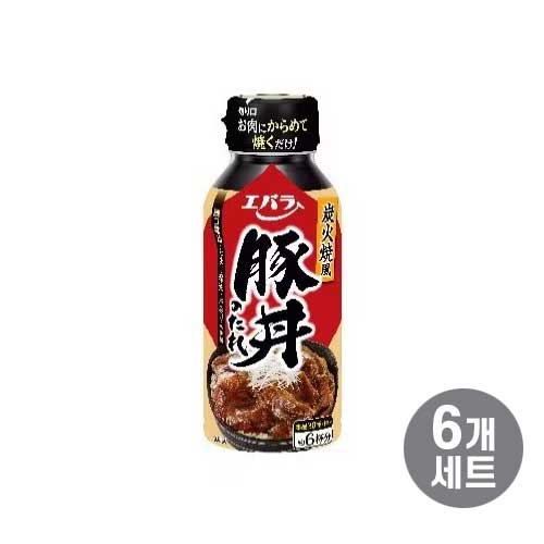 에바라 숯불구이풍 부타동 소스 200ml 6개