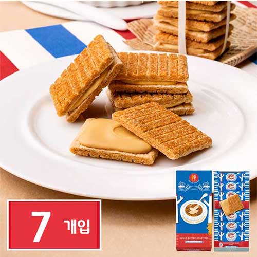 슈가버터 샌드의 나무 캐러멜 브륄레 1상자 7개입 (개별 포장) 