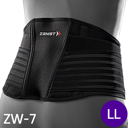 잠스트 ZAMST ZW-7 허리 서포터 하드 서포트 타입 움직이기 쉬운 고정력 LL사이즈
