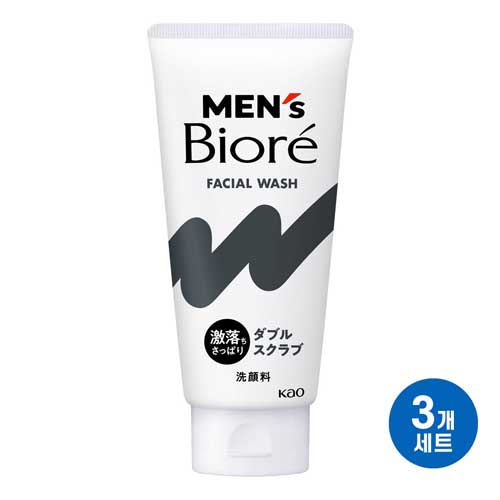 맨즈 비오레 더블 스크럽 폼클렌징 130g3개세트