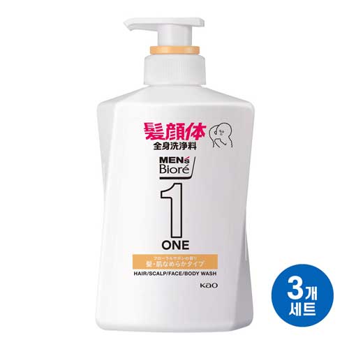 맨즈 비오레 ONE 올인원 헤어 바디 스무스 타입 480ml3개세트